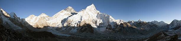 istock Evening panoramic view of Mount Everest from Kala Patthar 587784318