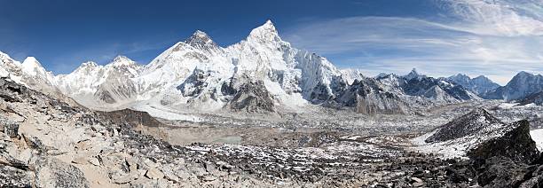 istock panoramic view of Mount Everest with beautiful sky 587784594