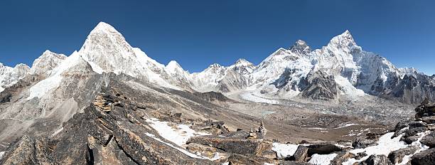 istock Mount Everest, Lhotse, Nuptse, Pumo Ri and Kala Patthar 587787046