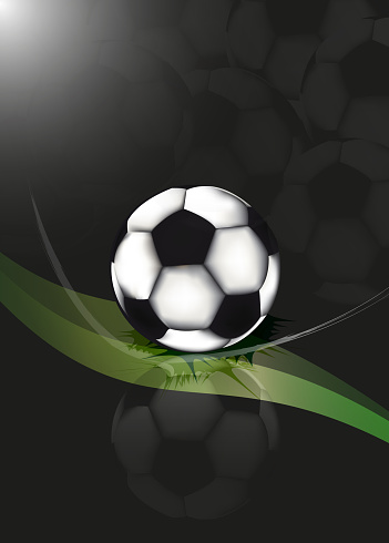 Abstract soccer or football sport invitation poster or flyer background with empty space