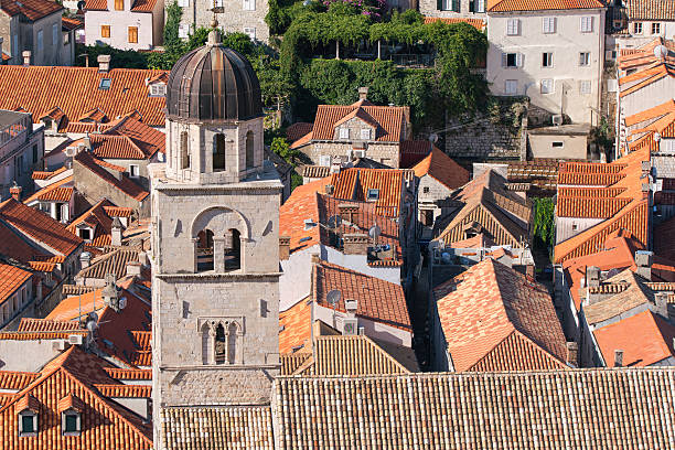 istock Red tiled roofs of the old Dubrovnik 587795580