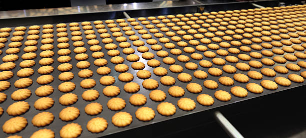 istock Baking Cookies in Production Line 587796512