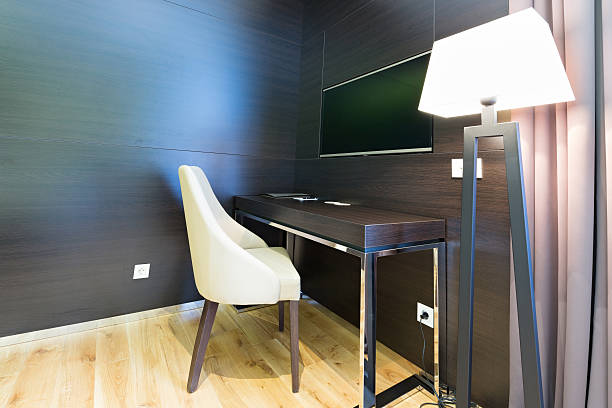 istock Interior of a modern hotel room 587800660