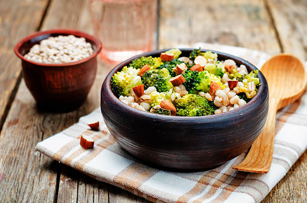 istock broccoli almonds barley porridge 587801510