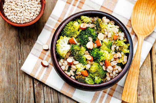istock broccoli almonds barley porridge 587801532