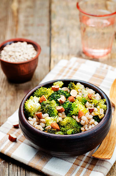 istock broccoli almonds barley porridge 587801534