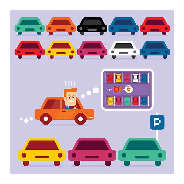 Vector illustration of Parking Lot is Full