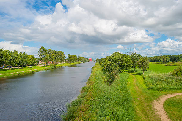 istock Canal along a rural landscape in summer 587802952