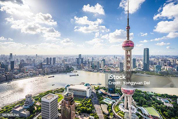 Shanghai Skyline Stock Photo - Download Image Now - Shanghai, Urban Skyline, Oriental Pearl Tower - Shanghai