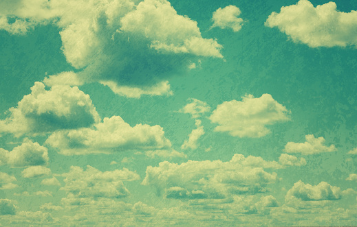 clouds in vintage style. sky with clouds Stylized under the old photographs.