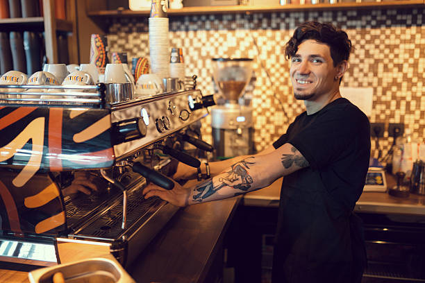 istock Barista at work in a coffee shop 587804350