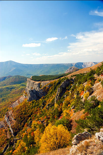 istock Crimean mountains at the sunny summer day. 587805908