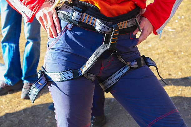 istock The woman is ready to belay climber 587806202