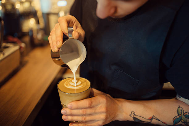 Barista at work in a coffee shop