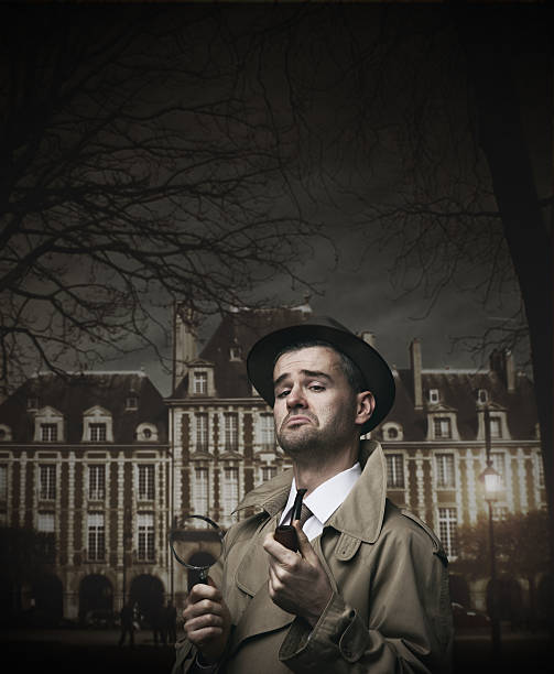 istock Funny vintage investigator 587808004