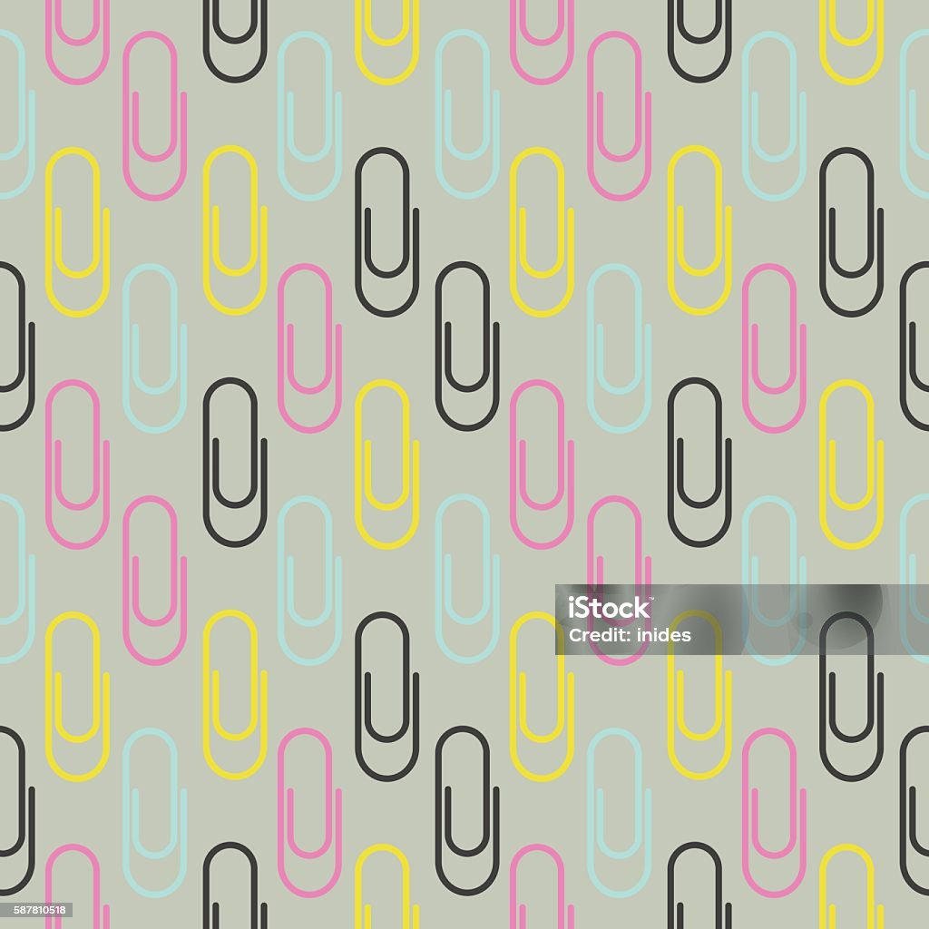 File Clip Pattern Paper Clip Vector Seamless Pattern Stock Illustration - Download Image ...