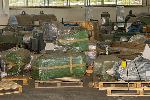 istock Industrial equipment in warehouse. 587810850