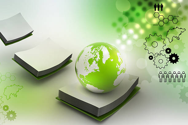 istock Earth on the top of note pad 587811454