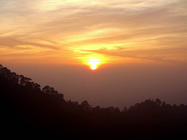 istock Sunset view of nainital. 587811760