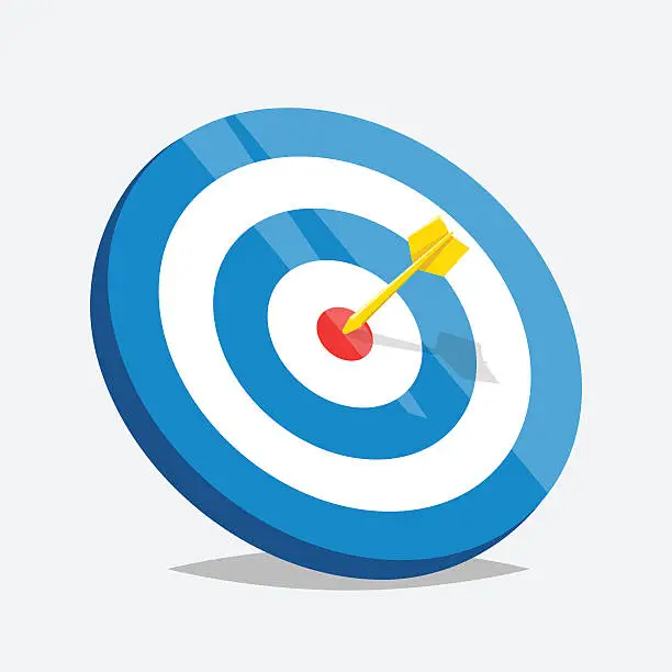 Vector illustration of Target aim isolated vector illustration