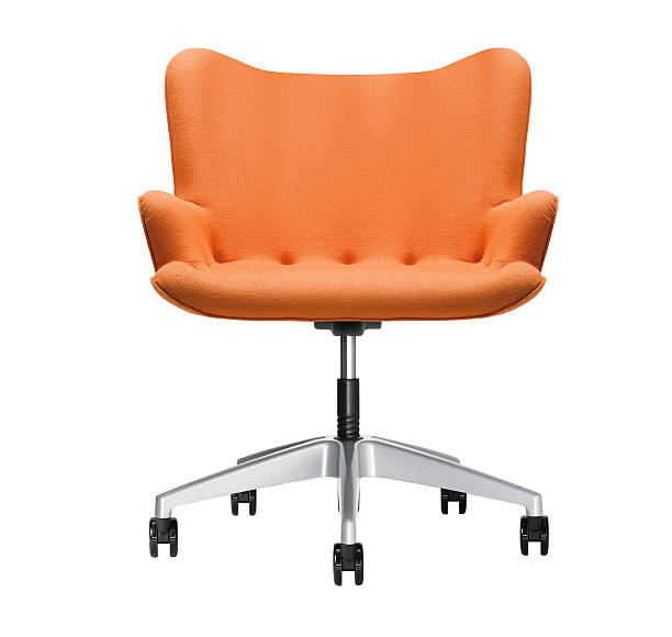 istock The office chair from black leather 587815742