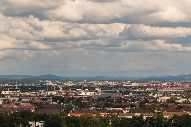 panoramic view of the city of Nuremberg