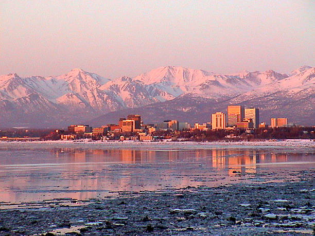Anchorage Pink Anchorage, AK anchorage alaska photos stock pictures, royalty-free photos & images