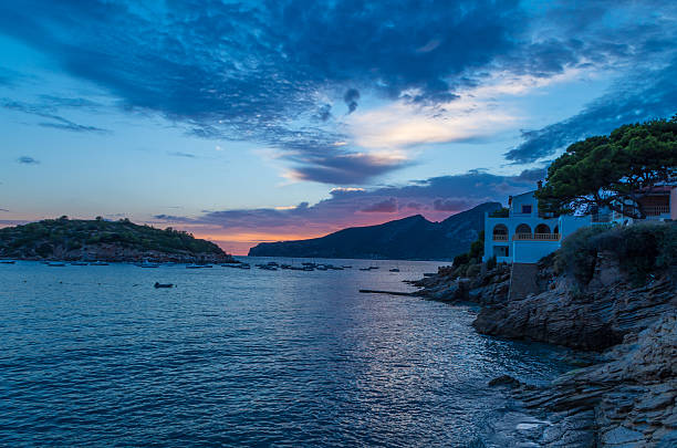 istock Beautiful sunset in Sant Elm at GR 221, Mallorca, Spain 587820312