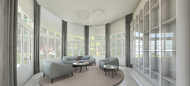 istock 3d rendering vintage armchair in luxury room with window 587878466
