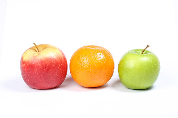 istock Red Green Apple and Orange 587878722