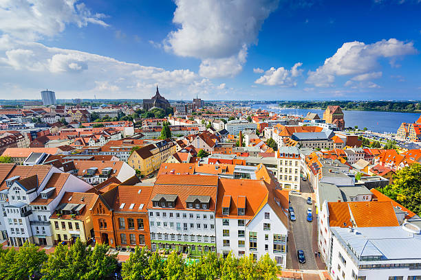 istock Rostock, Germany Skyline 587893462