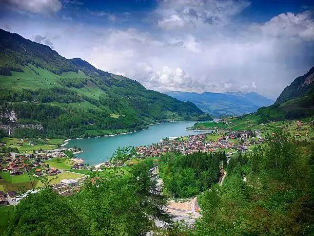 Beautiful lake in Swiss
