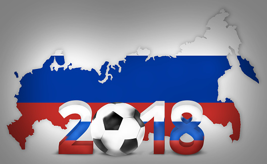 2018 russian soccer football 3d render design