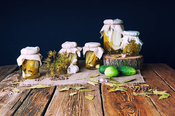 istock Pickles in jars for the winter 587899306