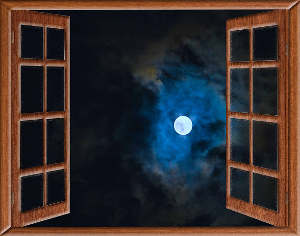 istock window view of the full moon 587901826