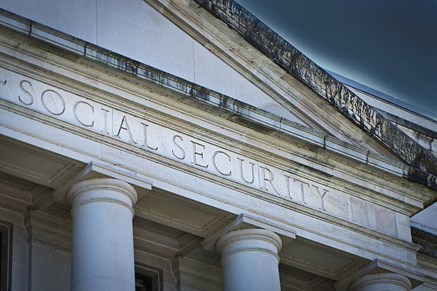 社会保障庁政府建築看板 - social security ストックフォトと画像