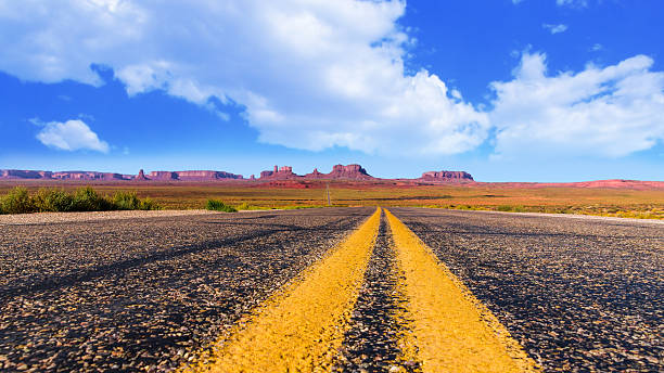 Panoramic view on monument valley in Arizona and Utah
