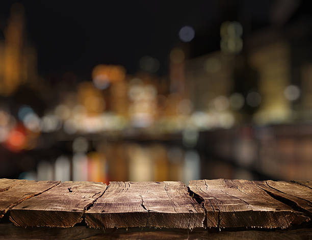 istock Empty top of wooden table 587931542