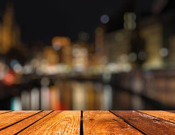 istock Empty top of wooden table 587931572