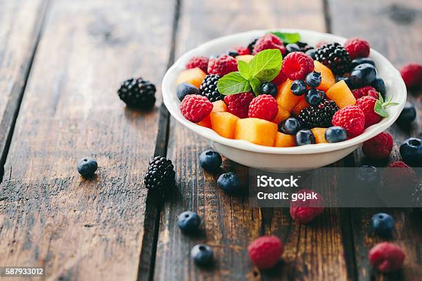 Fruit Salad Stock Photo - Download Image Now - Fruit, Fruit Salad, Bowl