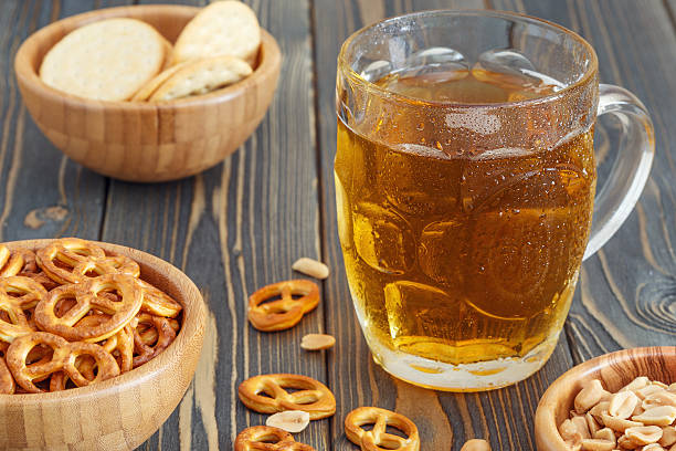 istock Beer with Pretzels, Crackers and Nuts. 587936076