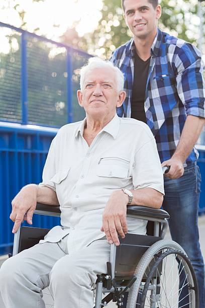 istock Smiling man on wheelchair 587936848