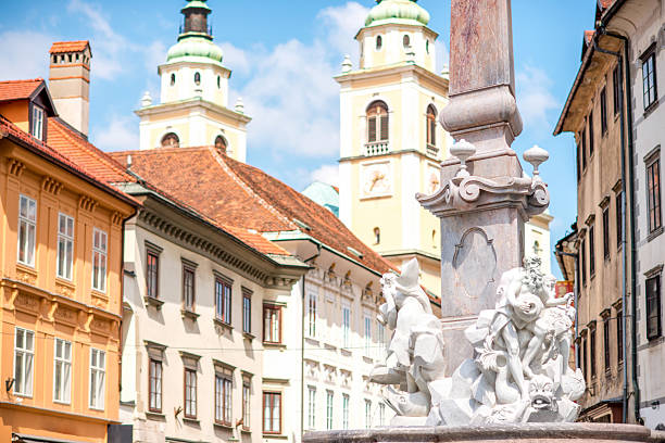 istock Fountain in Ljubljana city 587942104