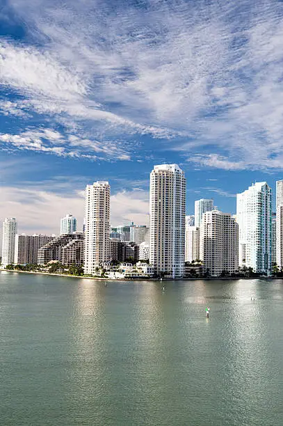 Photo of Miami, Seascape with skyscrapers in Bayside
