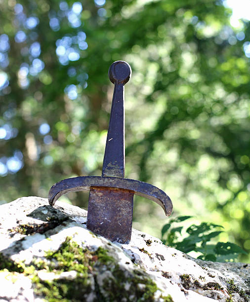 istock famous Excalibur sword of King arthur 587950494