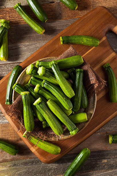 istock Raw Green Organic Baby Zucchini 587953158