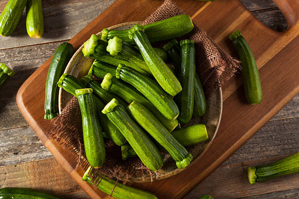 istock Raw Green Organic Baby Zucchini 587953172