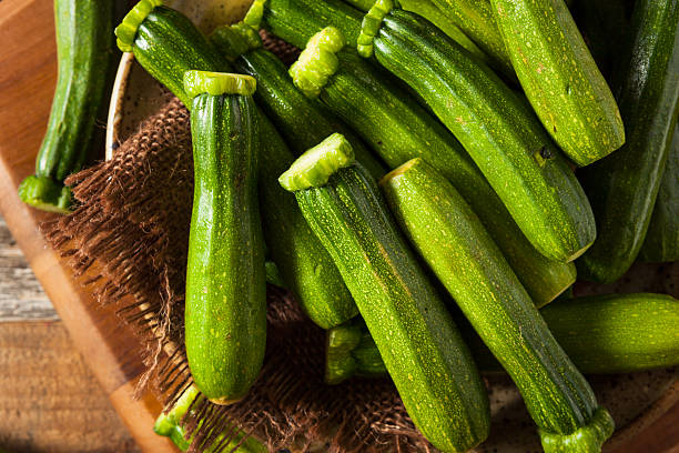 istock Raw Green Organic Baby Zucchini 587953190
