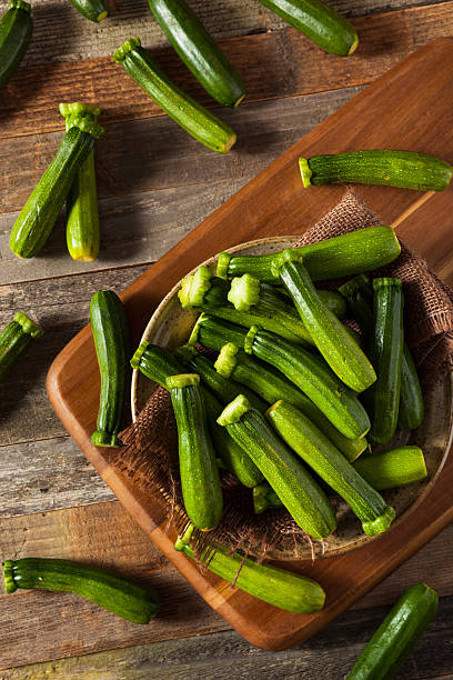 istock Raw Green Organic Baby Zucchini 587953198