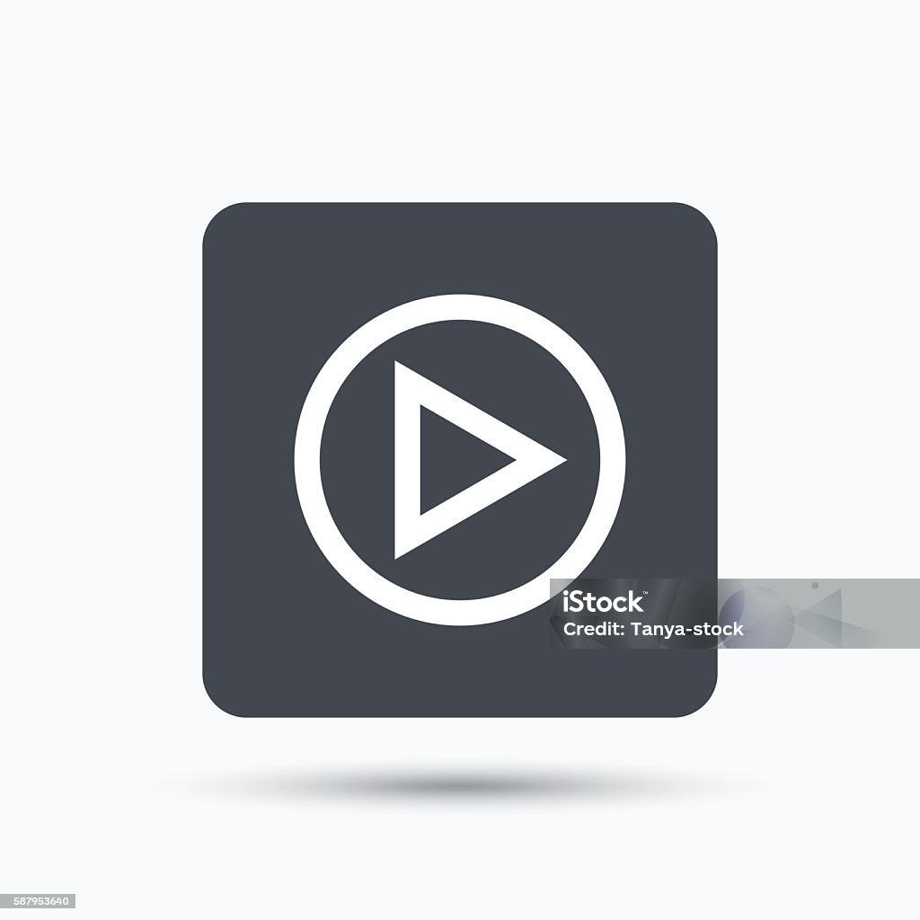 Play Zeichen Playsymbol Audio Oder Videoplayerzeichen Stock Vektor Art und mehr ...